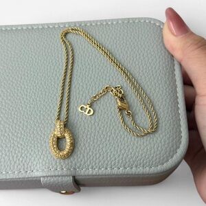 Vintage Christian Dior Oval Rhinestone Necklace